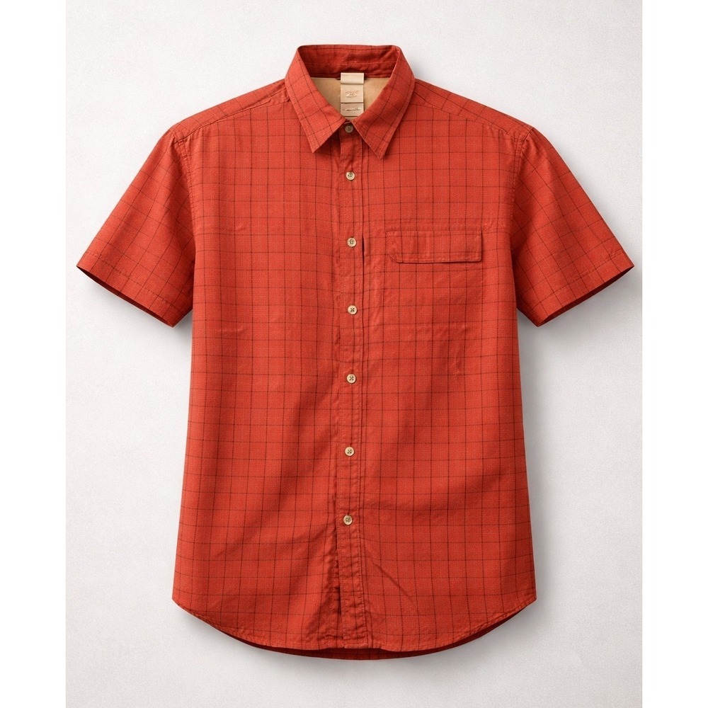 The North Face Button Up Shirt Mens S Plaid Lightweight Hiking Travel Outdoors